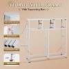 10-Drawer Storage Dresser with Side Pockets & Hooks for Bedroom, Living Room, Hallway, Closet, PU Finish, Sturdy Metal Frame, White - 4 of 4