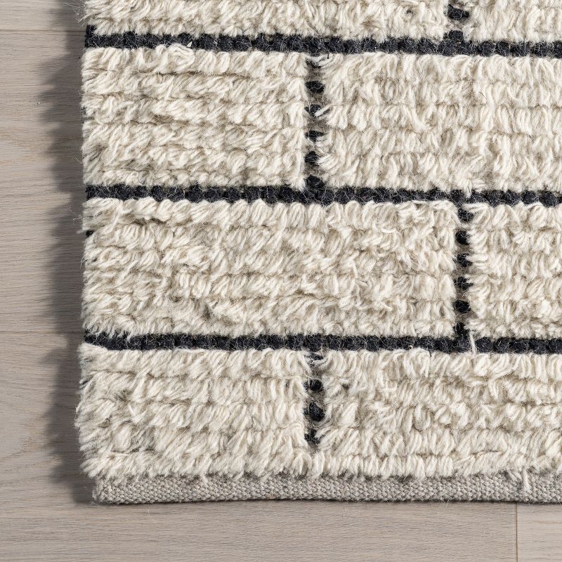nuLOOM Ariana Brick Pattern Wool Blend Area Rug, 5 of 10