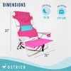 Ostrich Ladies Comfort & On-Your-Back Lightweight Beach Reclining Lawn Chair with Backpack Straps, Outdoor Furniture for Pool, Camping, or Patio - image 2 of 4