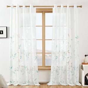Deconovo Grommet White Semi Sheer Curtains Set of 2 - 1 of 4