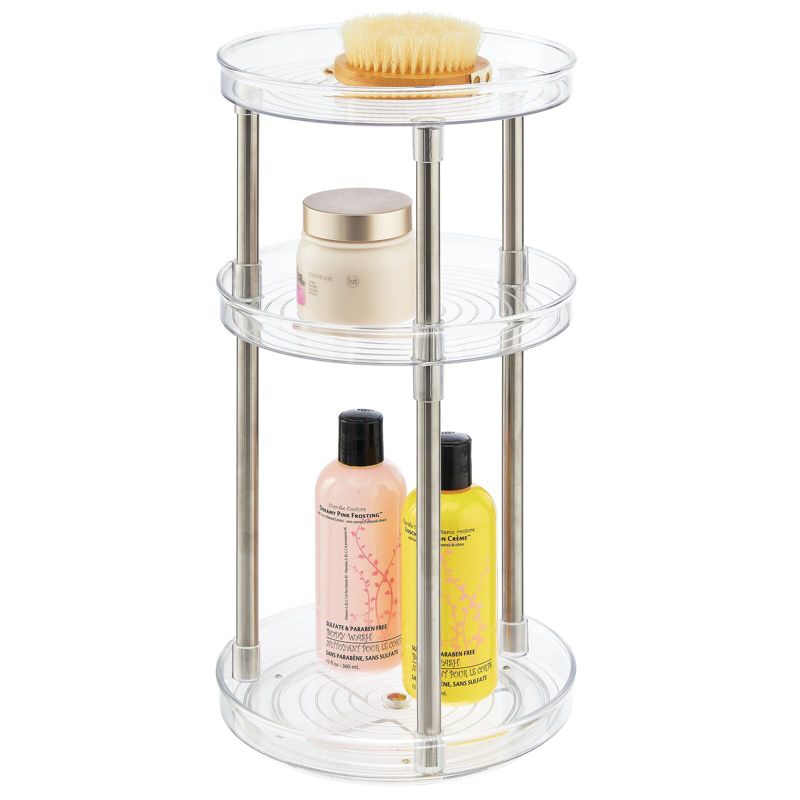 mDesign Spinning 3-Tier Lazy Susan 360 Makeup Organizer Tower, 1 of 6