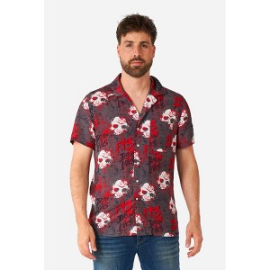 OppoSuits Men's Halloween Shirt - Short Sleeve Shirt A Nightmare On Elmstreet - Black - 1 of 4