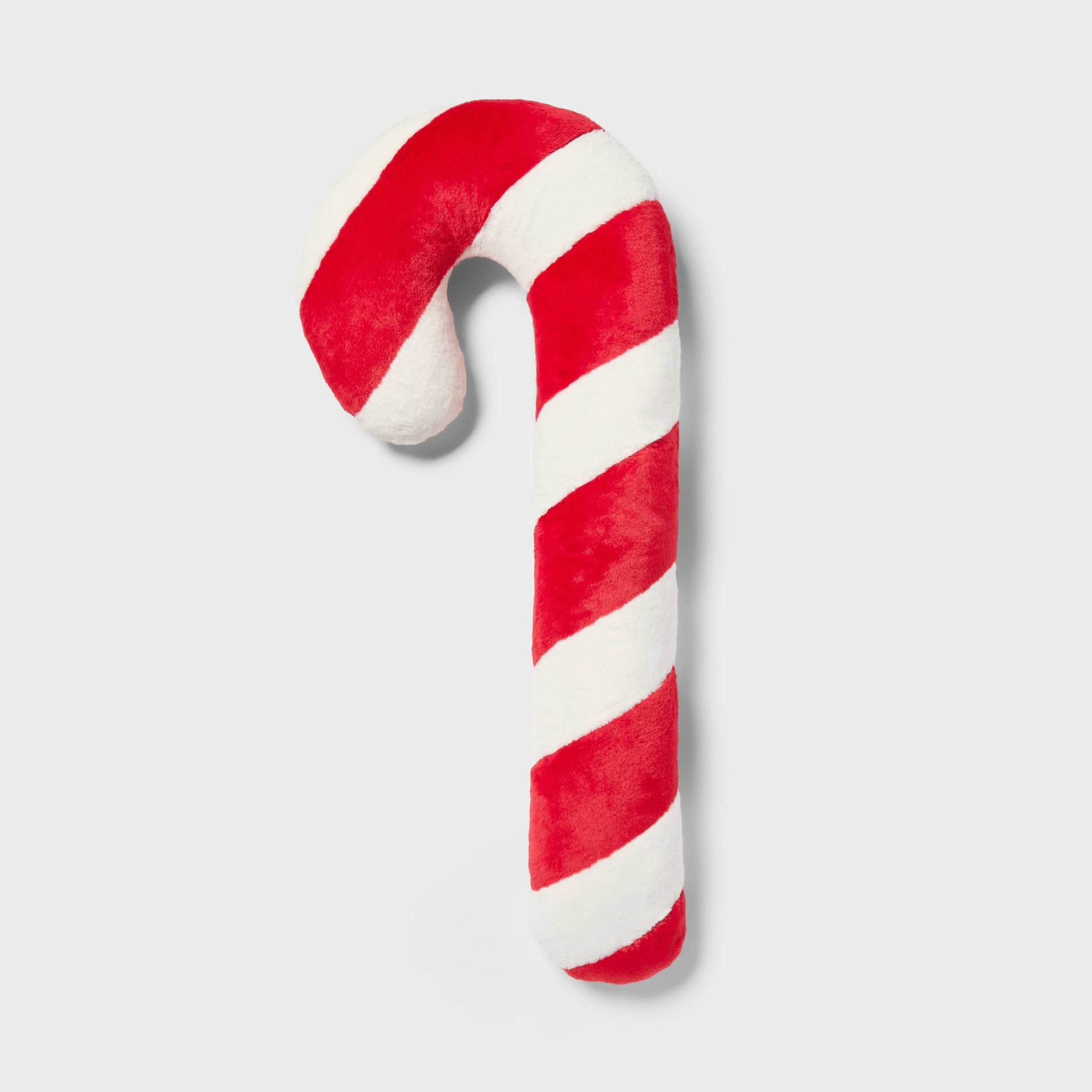 Holiday Jumbo Fuzzy Candy Cane Kids' Plush Red/White - Pillowfort™