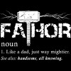 Adult Design By Humans Viking Mightier Hero Fa-Thor Dad By EijhaBuddha Pullover Hoodie - 2 of 2