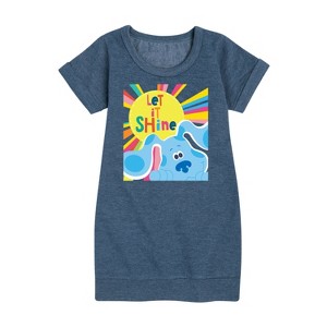 - Blue's Clues & You! - Let It Shine Graphic Short Sleeve Fleece Dress - 1 of 4