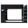 Full Size Loft Bed Gaming Bed with Height-adjustable Desk, Drawers, Storage Compartments, Hanging Rod & RGB Lights - ModernLuxe - 4 of 4