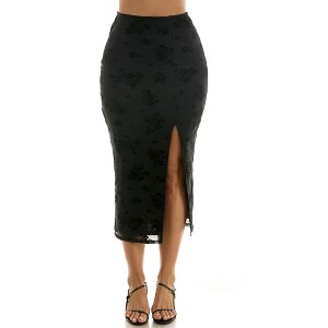 Derek Heart High Rise Maxi Skirt with Slit (Juniors & Women) - 1 of 3