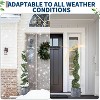 2Pcs 4/5FT Artificial Spiral Topiary Trees, UV Resistant Artificial Outdoor Plants with Straw Bag, Fake Outdoor Topiary for Home Decor, Porch, Garden - 4 of 4