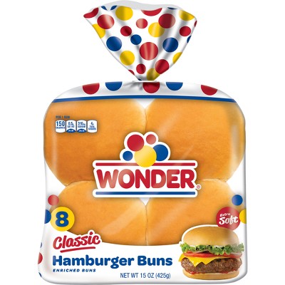 Wonder White Hamburger Buns - 12oz/8ct