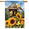 Briarwood Lane Summer House Flag 40x28 For Outdoor Goldfinches and Sunflowers For Summer House Flag - 2 of 4