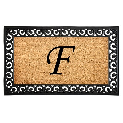 Calloway Mills 104132436F Gabriel Monogram Doormat 24 In. x 36 In. (Letter F)