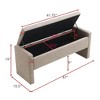 NicBex 47.25" Modern Storage Ottoman Bench,Foot Rest with Hidden Compartment,End of Bed Storage Bench for Bedroom,Living Room,Bedroom Furniture - 2 of 4
