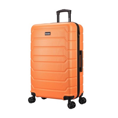 orange hardside luggage