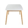 PAGED Dining Table Modern Kitchen Table Dining Room Table with Faux Wood Tabletop and Rubberwood Legs for Living Room - 3 of 4