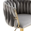 NicBex Vintage Counter Height Bar Stools Set of 2 Upholstered Barstools with Back and Footrest for Kitchen Island, Cafe - 2 of 4