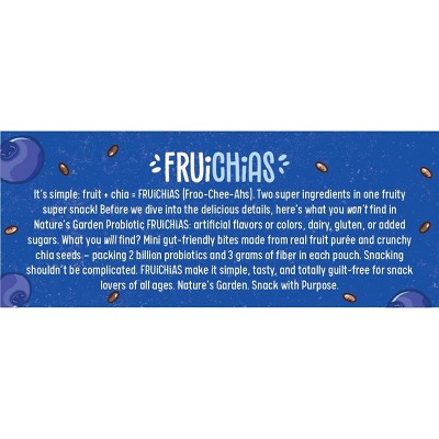 Nature's Garden Snacks Probiotic FruiChia Blueberry Fruit Snacks - 5.6oz/8ct