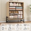 Garvee 38.6 Inch 4-Drawer Tall Bedroom Dresser with Anti-Tip Safety Waterproof Desktop Polished Engineered - 4 of 4