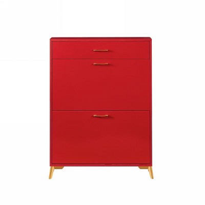 NicBex Shoe Cabinet with 2 Flip Drawers Modern Freestanding Hiddern Shoe Rack Storage Organizer with Metal Handles for Entryway,Hallway