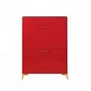 Okak Shoe Cabinet, Shoe Organizer with 2 Panel Flip Drawers and 1 Simple Drawers, Freestanding Shoe Rack for Entryway, Living Room, Hallway, Red - 4 of 4