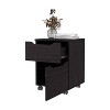 FM FURNITURE Newriver Nightstand with 1 Door and 1 Drawer , Wengue - 4 of 4
