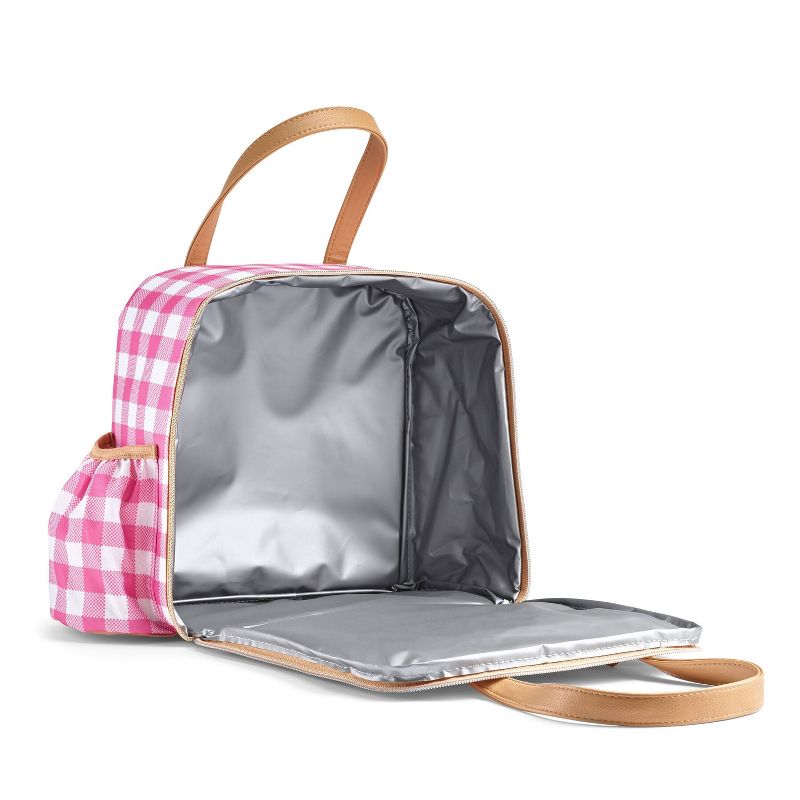 Fit &#38; Fresh Wichita Classic Gingham Lunch Bag - Pink, 3 of 11