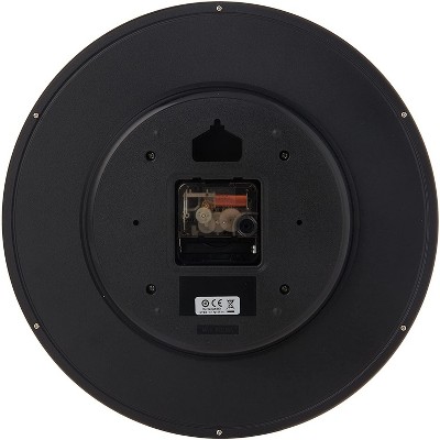Seiko 12 Inch Black Framed Luminous Wall Clock