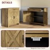 HOMCOM Farmhouse Sideboard Buffet Cabinet, Barn Door Coffee Bar Cabinet with Drawer and Adjustable Shelf, Kitchen Cabinet for Living Room, Entryway - 3 of 4