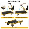 Platform Truck Dolly Large Foldable Moving Cart for Easy Mobile Storage, 360 Degree Swivel Wheels 660 lbs Weight Capacity - 2 of 3