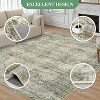 5x7 Washable Vintage Rug for Living Room, Ultra-Thin Non-Slip Retro Medallion Carpet for Bedroom Dining Room Home Office, Farmhouse Beige - 3 of 4