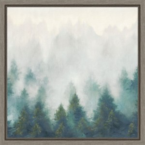 Amanti Art Misty Forest Blush Sq by Julia Purinton Canvas Wall Art Print Framed 16 x 16-in. - 1 of 4