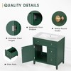 Mshliw 30 Inch Bathroom Vanity with Sink, Freestanding Cabinet with Door and Drawers, Solid Wood Frame and Ceramic Top - 3 of 4