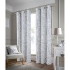 RT Designer Collection Ashton Prnt 2 Pack Blackout Grommet Luxurious Modern Design Curtain Panel 36" x 84" Silver - 2 of 4