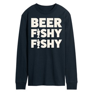 Men's - Instant Message - Beer Fishy Fishy Long Sleeve Graphic T-Shirt - 1 of 4