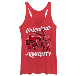 Women's The Incredibles Valentine Almighty Racerback Tank Top - 1 of 3