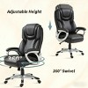 TopComfy Accent Chairs Ergonomic Office Chair with Padded Arms and Swivel Comfortable Chair Soft Chair Accent Chair for Office, Black, 26"*29.7"*49" - 3 of 4