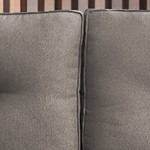 gray cushion/brown wicker