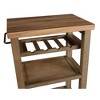 Kitchen Cart with Towel Rack, Bottle Shelf and Two Storage Shelves - 3 of 4
