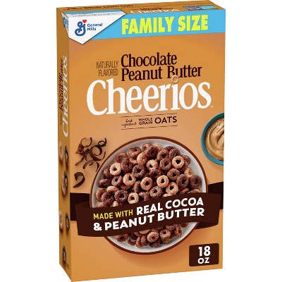 Cheerios Chocolate Peanut Butter Cereal Family Size - 18oz - General Mills