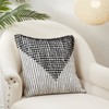 Saro Lifestyle Woven Diamond Pattern Poly Filled Throw Pillow, Black, 20"x20" - image 3 of 3