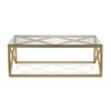Metal Geometric Coffee Table in Gold - Henn&Hart - 3 of 4