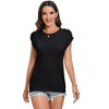 Womens Solid Knitted Sleeveless Button Vest Round Neck Sweater Casual Pullover Thin Tank Tops - 2 of 4