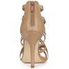 Allegra K Women's Open Toe Back Zip Strappy Stiletto Heel Lace-Up Sandals - 3 of 4
