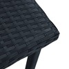 Garden Table Black PE Rattan and Powder-Coated Steel Compact - 3 of 4