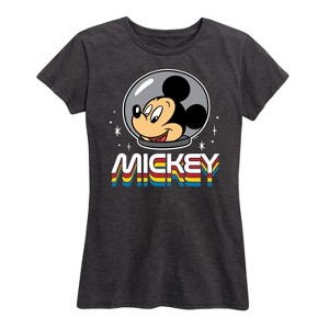 Women's - Disney - Mickey Portrait Retro Short Sleeve Graphic T-Shirt - 1 of 4