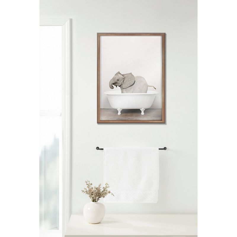 18&#34; x 24&#34; Blake Baby Elephant in the Tub Color Framed Printed Glass Gold - Kate &#38; Laurel All Things Decor, 6 of 8