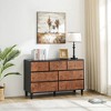 47" Drawer Dresser - Vintage Circle Handle Wood Chest, Curved Profile Design for Bedroom/Living Room - 2 of 4