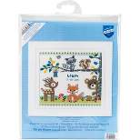 Vervaco Counted Cross Stitch Kit 11.25"X9.5"-Forest Animals Record On Aida (14 Count)