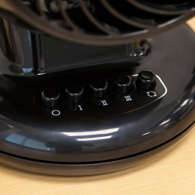 Medium Black Oscillating Pedestal Fan with Three Speed Settings