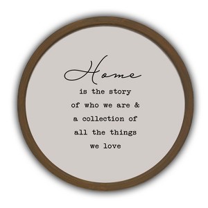 Creative Products Home is the Story 20 x 20 Round Brown Framed Print - 1 of 4