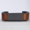 VASIP Elevated Dog Bed Pet Sofa With Solid Wood legs and Walnut Bent Wood Back ,Plush Velvet Cushion for Large  Dogs,Light Gray - 3 of 4